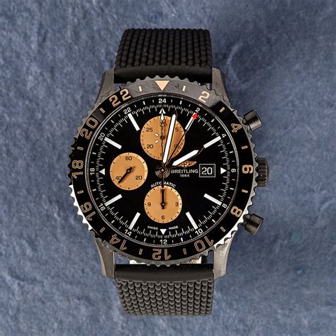 New Breitling Chronliner Chrono Black Steel Index Dial 